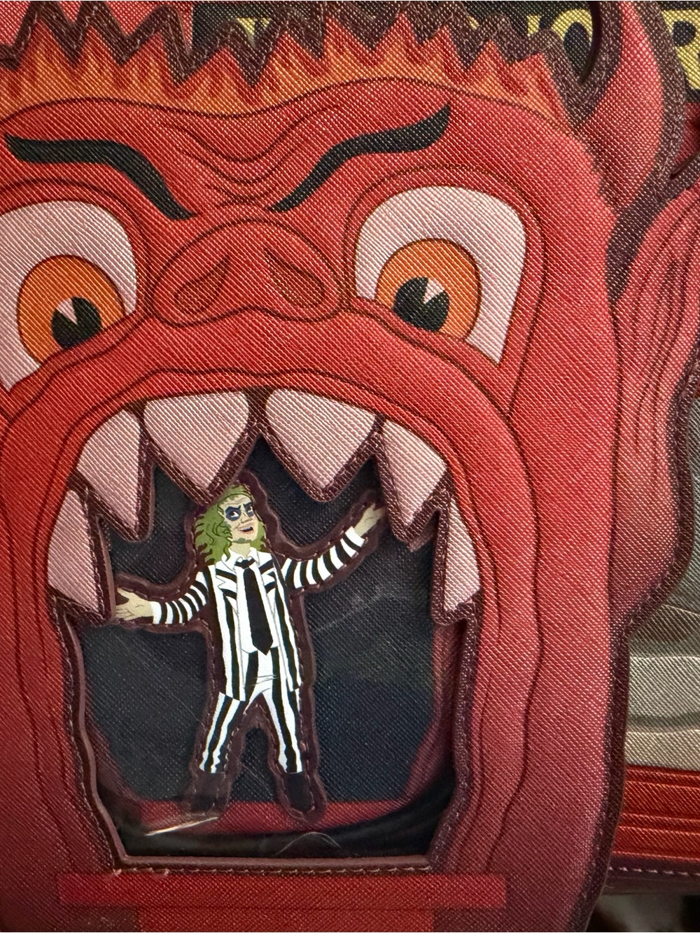 Loungefly Red & Orange Beetlejuice Inferno Room Tote - Picture 2 of 5